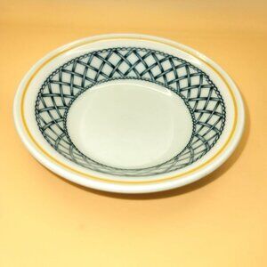 Vintage Reco Fruit Bowl E410-58 W Saucer Side Dish With Woven Pattern DH916